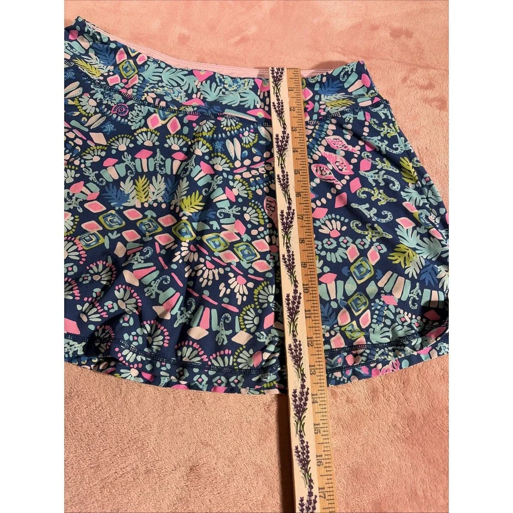 Women's Lilly Pulitzer Luxletic Vibrant Multicolor Tropical Pink Blue Skort Sz M